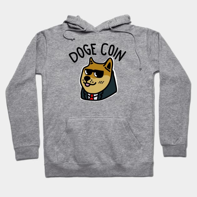 DogeCoin Doge (Dark) Hoodie by Graograman